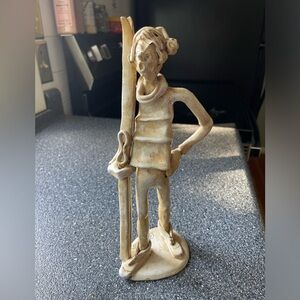 Vintage Bencini Skier Figurine Statue